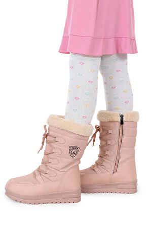 Kiko Kids İçi Termal Kürklü Kız Çocuk Kar Botu Ayakkabı Twg 995