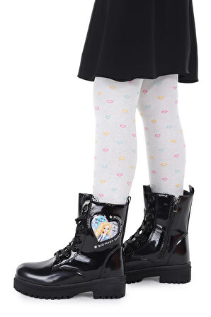 Kiko Kids Etil Rugan Fermuarlı Kız Çocuk Bot Ayakkabı