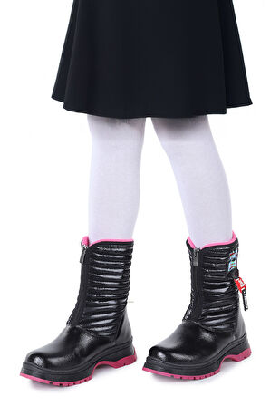 Kiko Kids Mesan Çatlak Fermuarlı Günlük Kız Çocuk Bot Ayakkabı