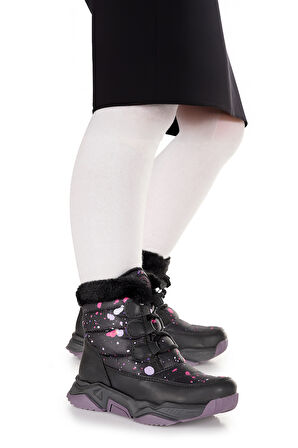 Kiko Kids Bambu Bağcıklı Kız Çocuk Kar Botu