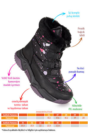 Kiko Kids Bambu Bağcıklı Kız Çocuk Kar Botu