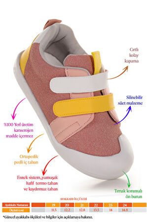 Kiko Kids Şifu İlk Adım Cırtlı Kız Bebek Spor Ayakkabı