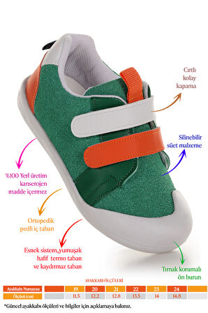 Kiko Kids Şifu İlk Adım Cırtlı Erkek Bebek Spor Ayakkabı