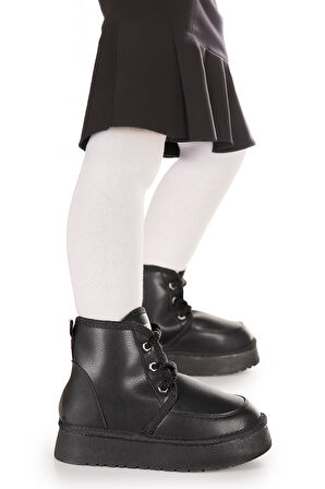 Kiko Kids Buck Cilt Bağcıklı Kız Çocuk Bot Ayakkabı