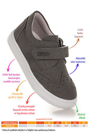 Kiko Kids Richie Cırtlı İlk Adım Günlük Erkek Bebek Casual Ayakkabı