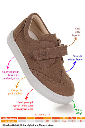 Kiko Kids Richie Cırtlı İlk Adım Günlük Erkek Bebek Casual Ayakkabı