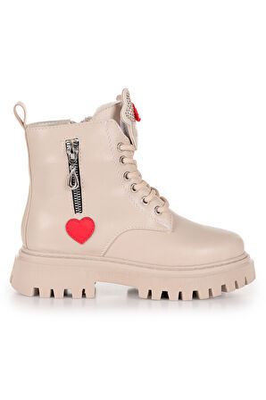 Kiko Kids Bella Günlük Fermuarlı Kız Çocuk Bot Ayakkabı