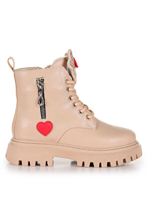 Kiko Kids Bella Günlük Fermuarlı Kız Çocuk Bot Ayakkabı