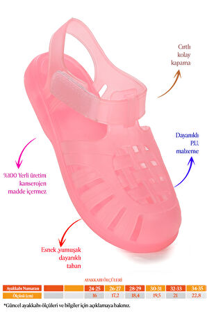 Kiko Kids Fina Günlük Deniz Havuz Plaj Kız Çocuk Sandalet Ayakkabı