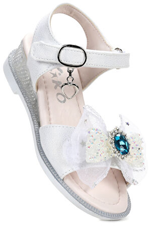 Kiko Kids Bufly Fiyonklu Kız Çocuk Sandalet Ayakkabı