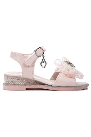 Kiko Kids Bufly Fiyonklu Kız Çocuk Sandalet Ayakkabı