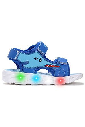 Kiko Kids Soren Günlük Işıklı Cırtlı Erkek Bebek Sandalet Ayakkabı