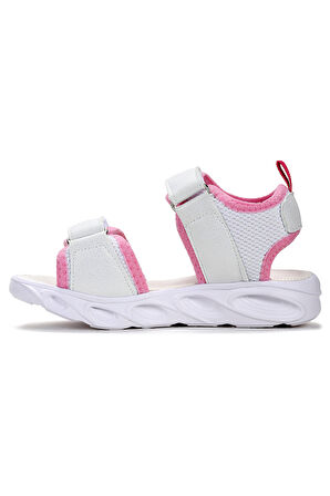 Kiko Kids Kuruza Günlük Işıklı Cırtlı Kız Çocuk Sandalet Ayakkabı