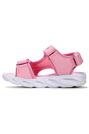 Kiko Kids Unicorn Günlük Işıklı Cırtlı Kız Çocuk Sandalet Ayakkabı