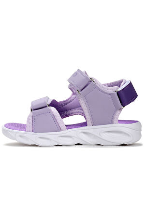 Kiko Kids Unicorn Günlük Işıklı Cırtlı Kız Bebek Sandalet Ayakkabı