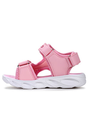 Kiko Kids Unicorn Günlük Işıklı Cırtlı Kız Bebek Sandalet Ayakkabı