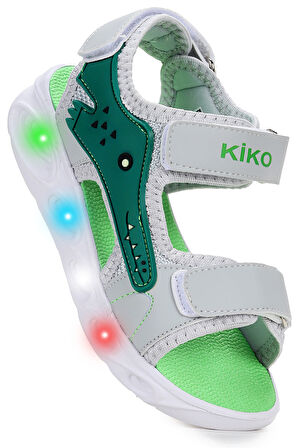 Kiko Kids Arnı Günlük Işıklı Cırtlı Erkek Çocuk Sandalet Ayakkabı