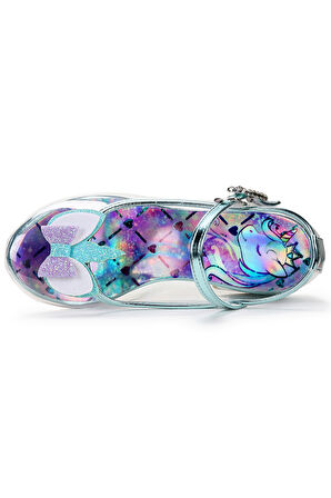 Kiko Kids Unicorn Kız Çocuk Topuklu Abiye Şeffaf Ayakkabı