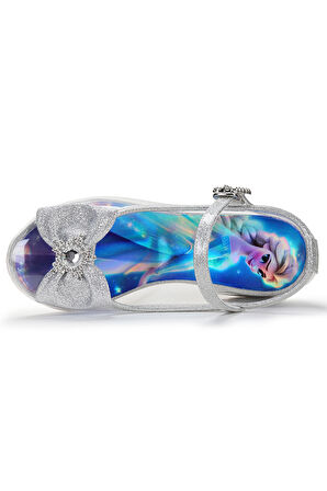  Asel Kız Çocuk Simli Topuklu Abiye Şeffaf Ayakkabı