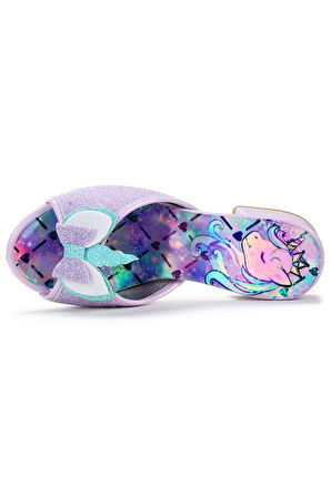 Kiko Kids Unicorn Kız Çocuk Topuklu Simli Abiye Terlik