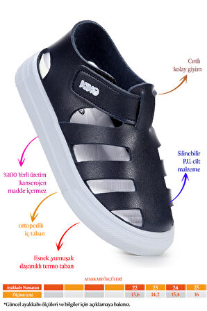 Kiko Kids Limba Cırtlı Erkek Bebek Sandalet