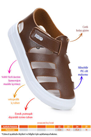 Kiko Kids Limba Cırtlı Erkek Bebek Sandalet