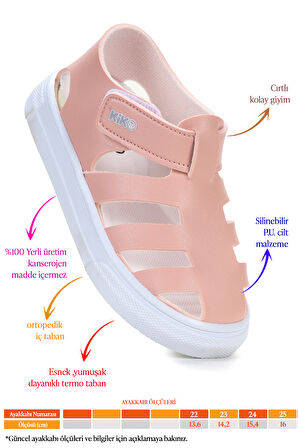 Kiko Kids Limba Cırtlı Kız Bebek Sandalet