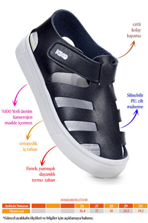 Kiko Kids Limba Cırtlı Erkek Çocuk Sandalet