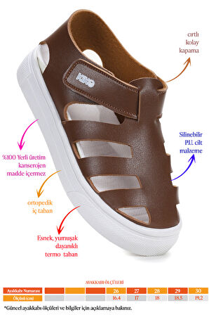 Kiko Kids Limba Cırtlı Erkek Çocuk Sandalet