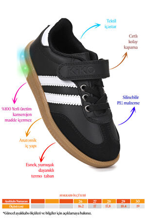 Kiko Kids Renis Günlük Cırtlı Işıklı Erkek Çocuk Spor Ayakkabı