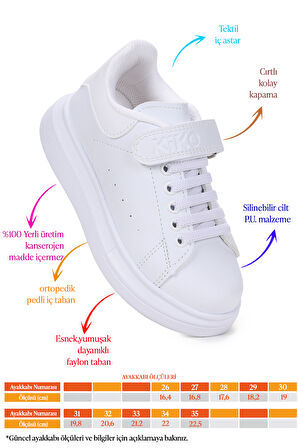 Kiko Kids Tinsa Günlük Cırtlı Erkek Çocuk Spor Ayakkabı