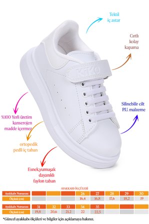 Kiko Kids Tinsa Günlük Cırtlı Erkek Çocuk Spor Ayakkabı