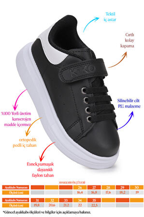 Kiko Kids Tinsa Günlük Cırtlı Erkek Çocuk Spor Ayakkabı