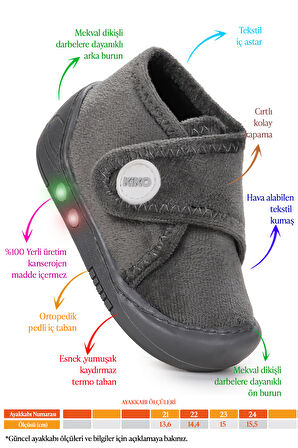 Kiko Kids Petri Günlük Işıklı Erkek Bebek Ev Okul Kreş Panduf