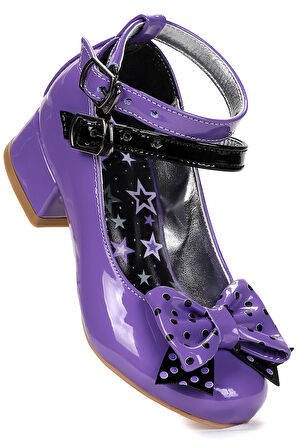  Star Fiyonklu Kız Çocuk Topuklu Abiye Ayakkabı