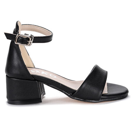 Kiko Kids Sheila Cilt Günlük Kız Çocuk 4 Cm Topuklu Sandalet Abiye Ayakkabı