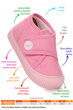 Kiko Kids Petri Günlük Kız Çocuk Ev Okul Kreş Panduf