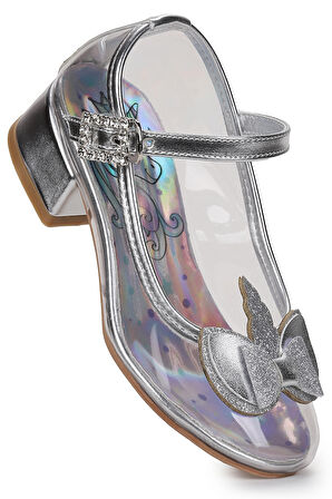 Kiko Kids Unicorn Kız Çocuk Topuklu Abiye Şeffaf Ayakkabı
