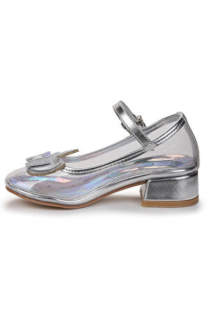 Kiko Kids Unicorn Kız Çocuk Topuklu Abiye Şeffaf Ayakkabı