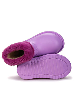 Kiko Kids Geta Su Geçirmez İçi Kürklü Kız Çocuk Eva Yağmur Kar Çizme