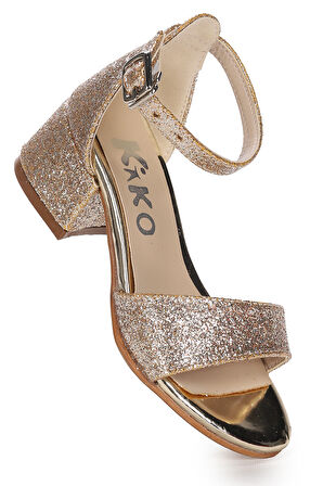 Kiko Kids Alexa Günlük Kız Çocuk 4 Cm Topuklu Sandalet Abiye Ayakkabı