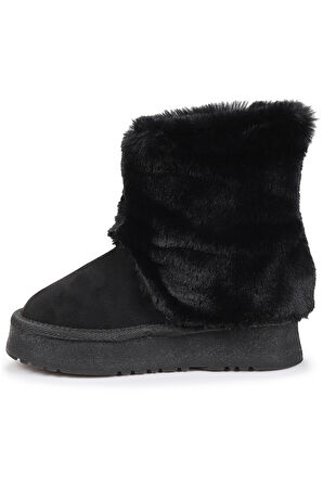 Kiko Kids Nera  Kürklü Kız Çocuk Süet Bot Ayakkabı