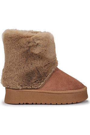 Kiko Kids Nera  Kürklü Kız Çocuk Süet Bot Ayakkabı