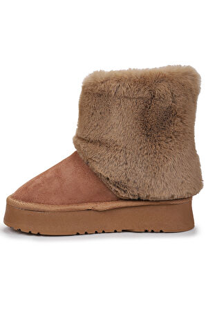 Kiko Kids Nera  Kürklü Kız Çocuk Süet Bot Ayakkabı