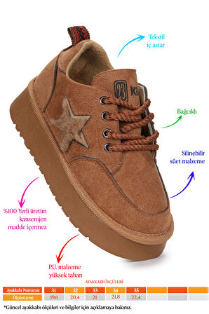 Kiko Kids Parva Bağcıklı Kız Çocuk Günlük Spor Bot Ayakkabı