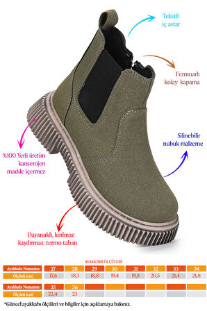 Kiko Kids Penka Fermuarlı Erkek Çocuk Günlük Bot Ayakkabı