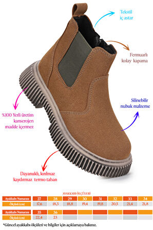 Kiko Kids Penka Fermuarlı Erkek Çocuk Günlük Bot Ayakkabı