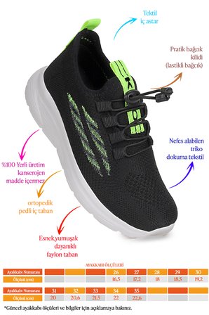  Dunca Fileli Faylon Taban Erkek Çocuk Spor Ayakkabı