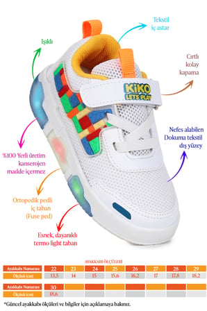  Scarpe Cırtlı Işıklı Erkek Bebek / Çocuk Spor Ayakkabı