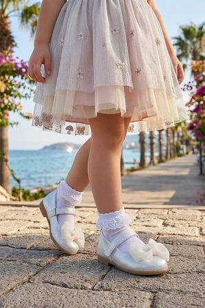  Lil Cırtlı Kız Çocuk Babet Ayakkabı